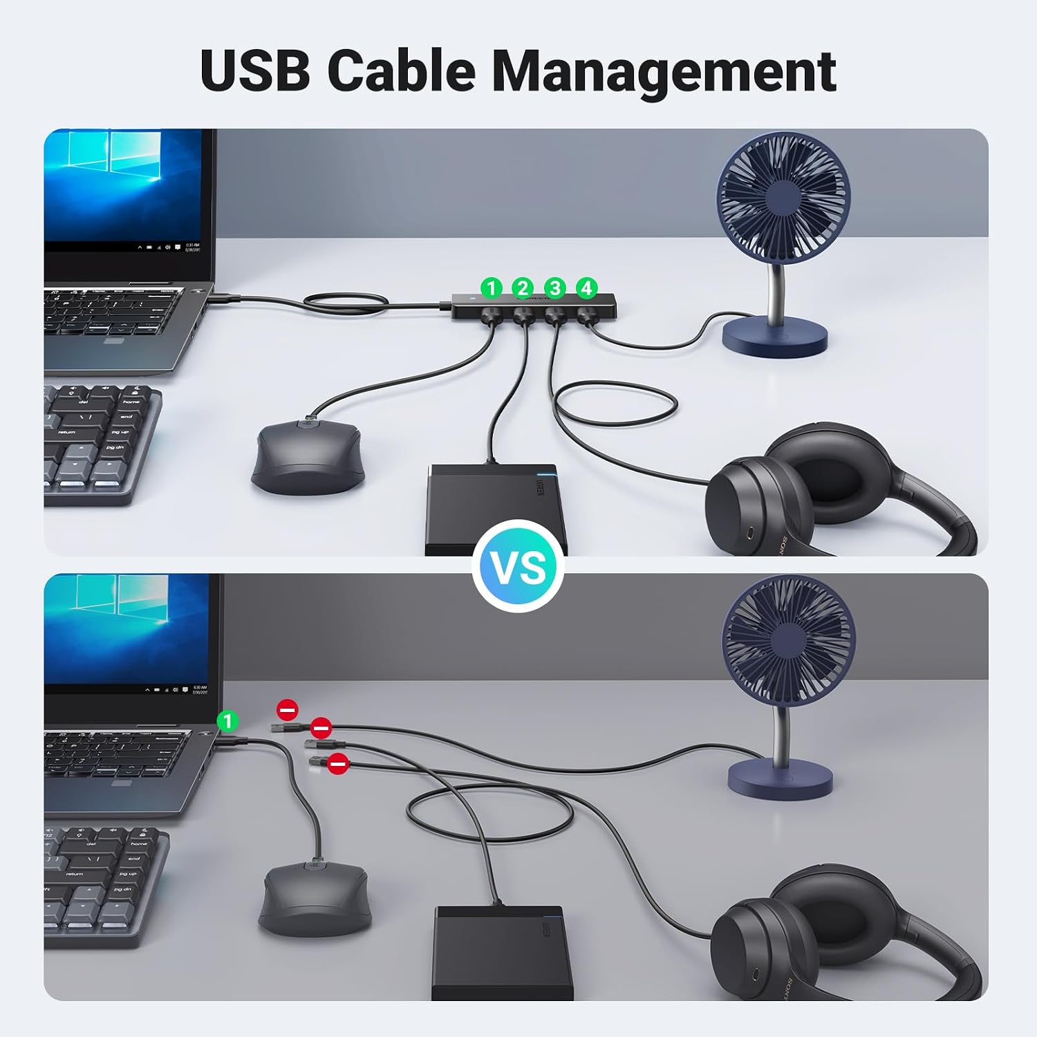 Thumbnail 6 de UGREEN USB Hub 3.0 4‑Port with 60cm Cable