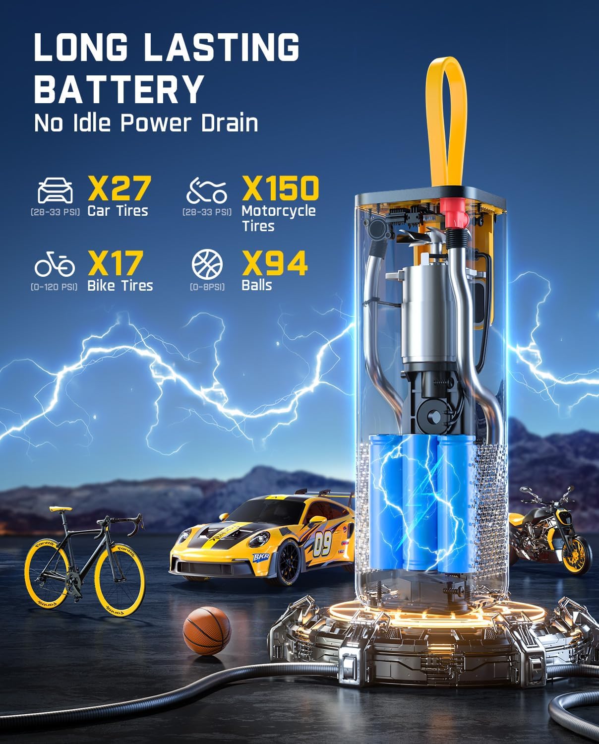 Detalle 2 de Fanttik X9 APEX Portable Tire Inflator 150 PSI ⛽