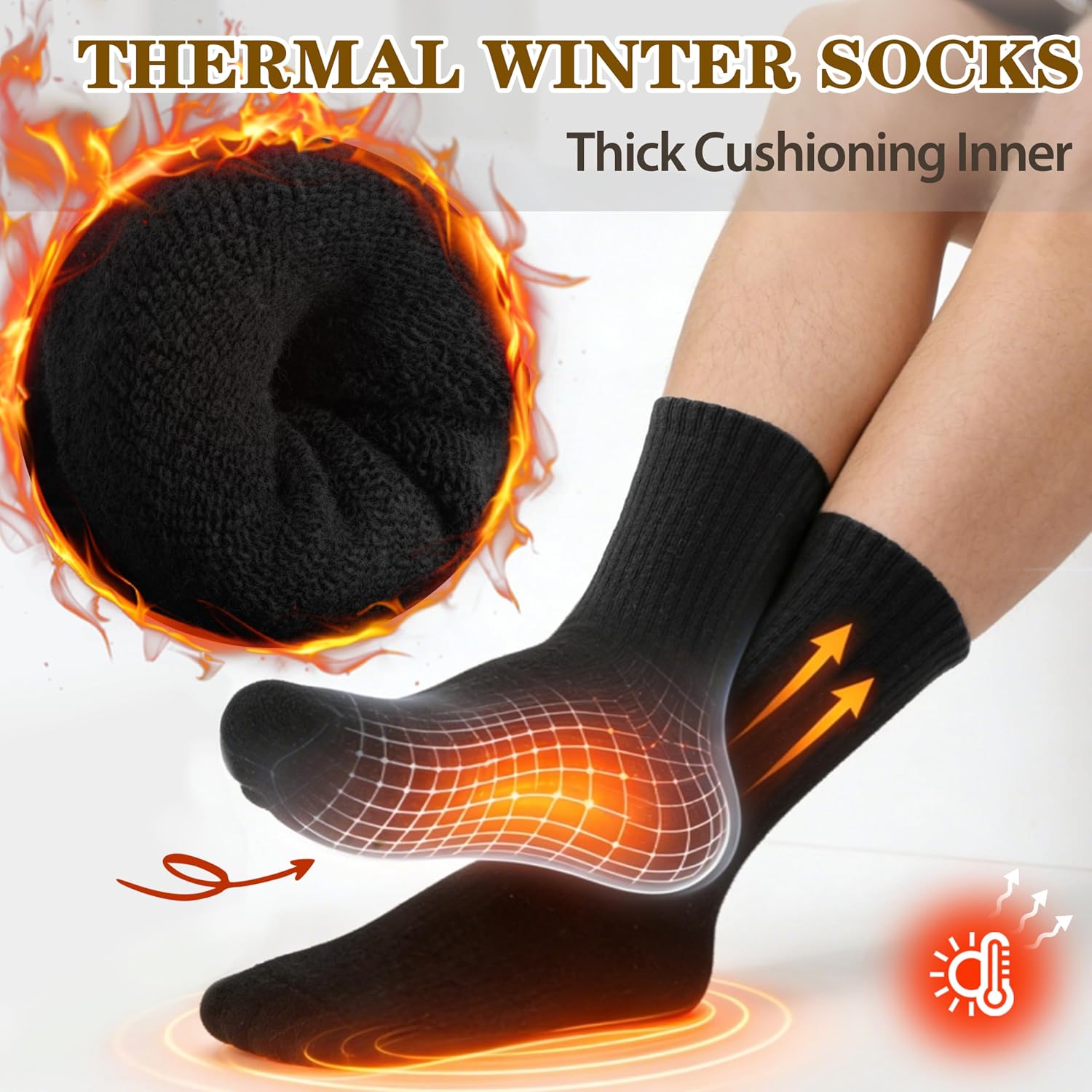 Thumbnail 2 de PROETRADE Merino Wool Socks 5-pack