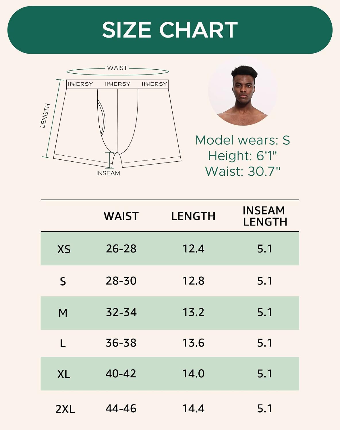 Detalle de INNERSY Mens Boxers Shorts Multipack Cotton Underpants with Fly – Pack of 4