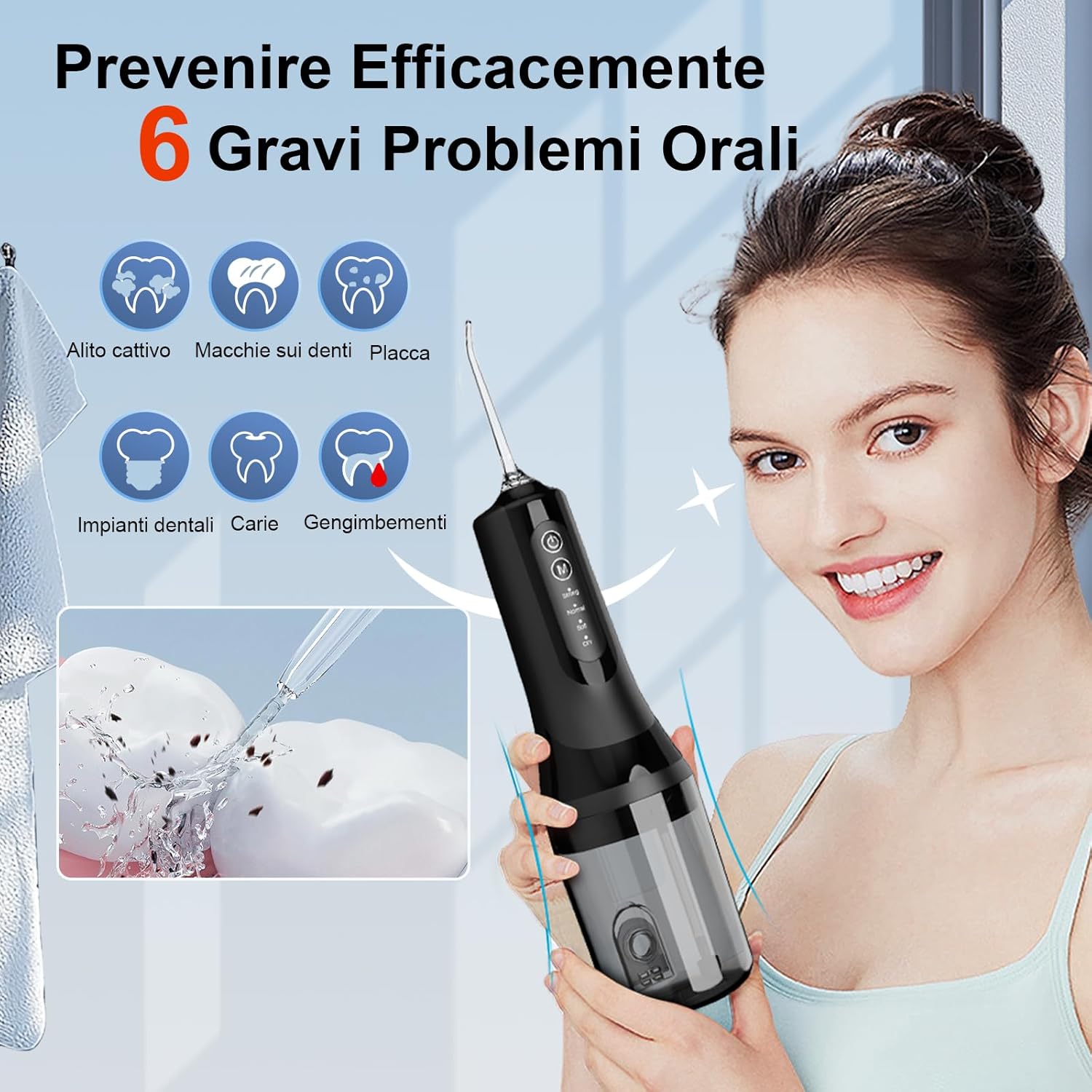 Thumbnail 5 de Idropulsore dentale portatile 2025, 260 ml impermeabile