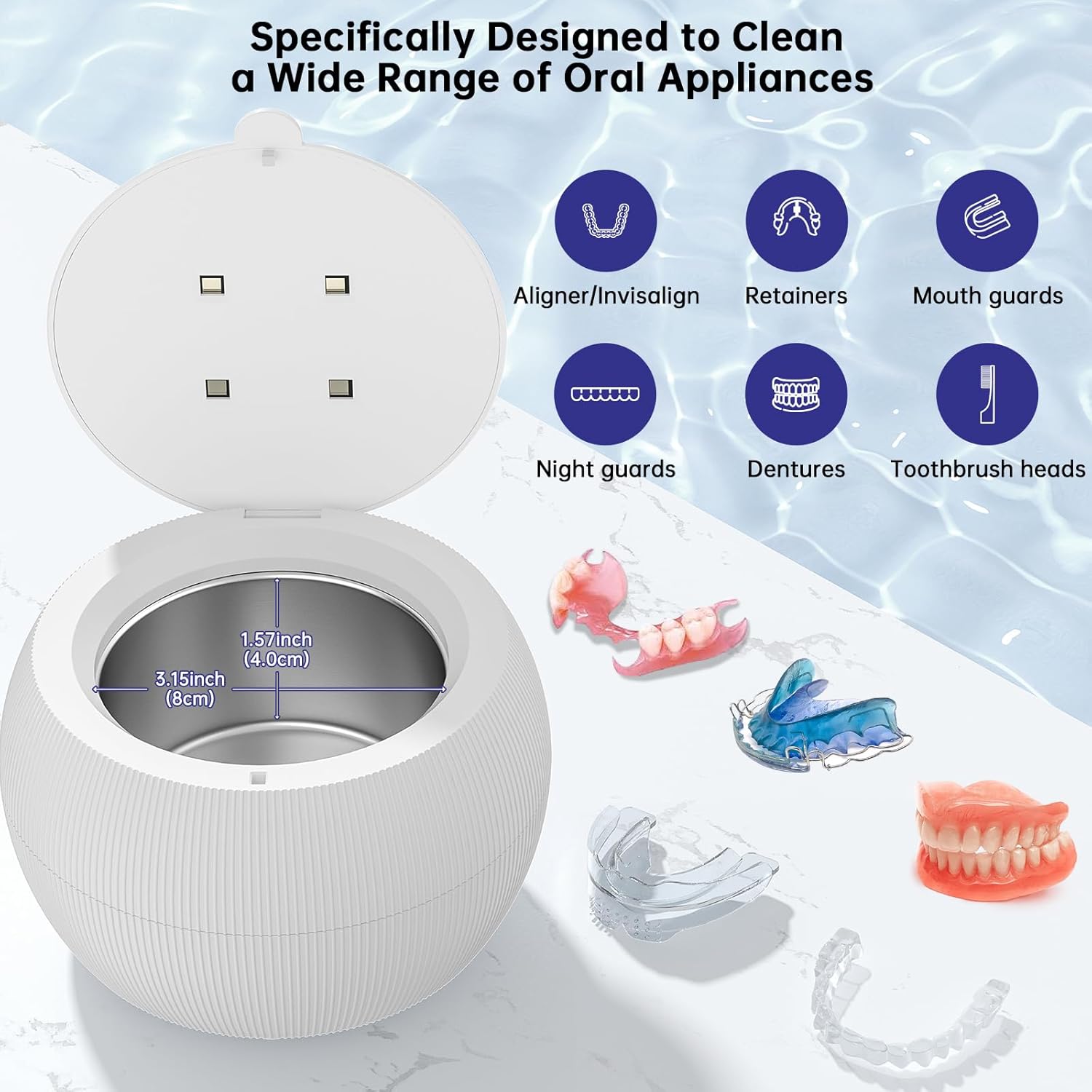 Thumbnail 2 de InFanso 42kHz Ultrasonic Retainer Cleaner for Aligners