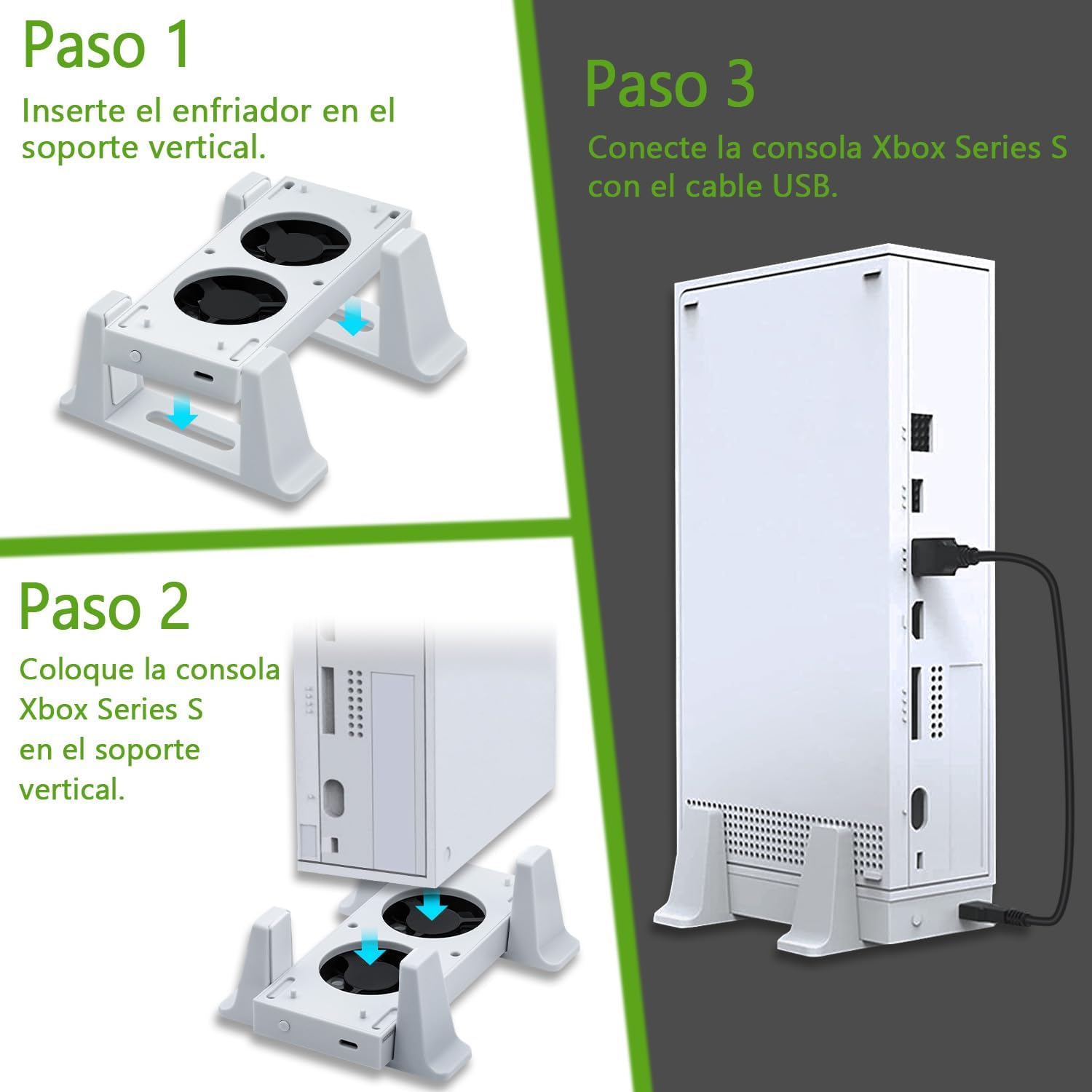 Detalle 2 de Mcbazel Ventilador para Xbox Series S 2 ventiladores