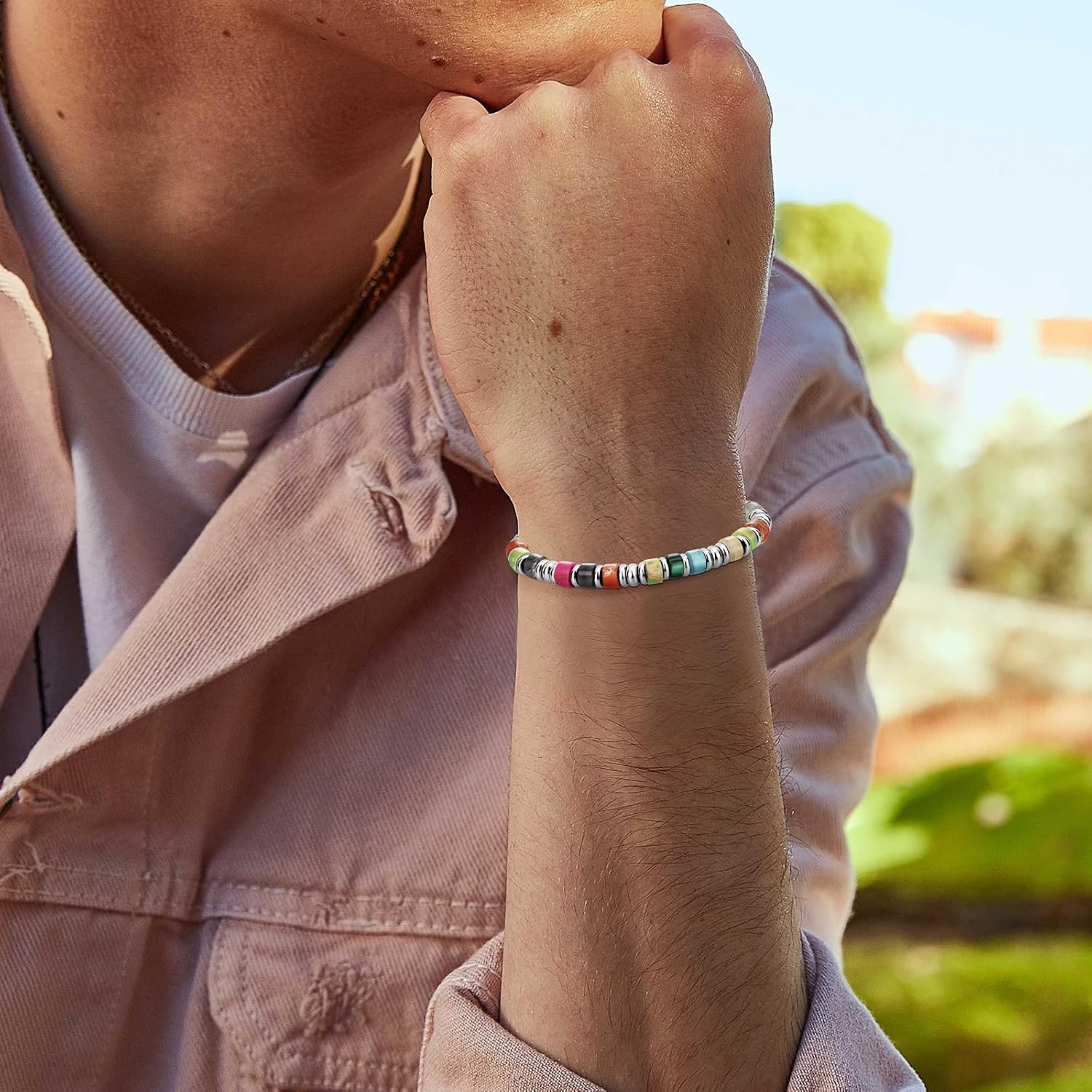 Thumbnail 6 de SIUMAL bracciale boho in acciaio inox uomo
