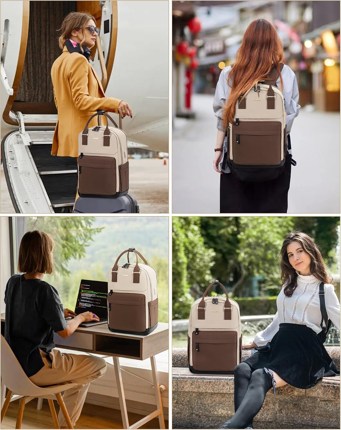 Thumbnail 6 de LOVEVOOK Women's Backpack: 15.6 inch Laptop, Waterproof, USB Port, Anti-Theft Rucksack