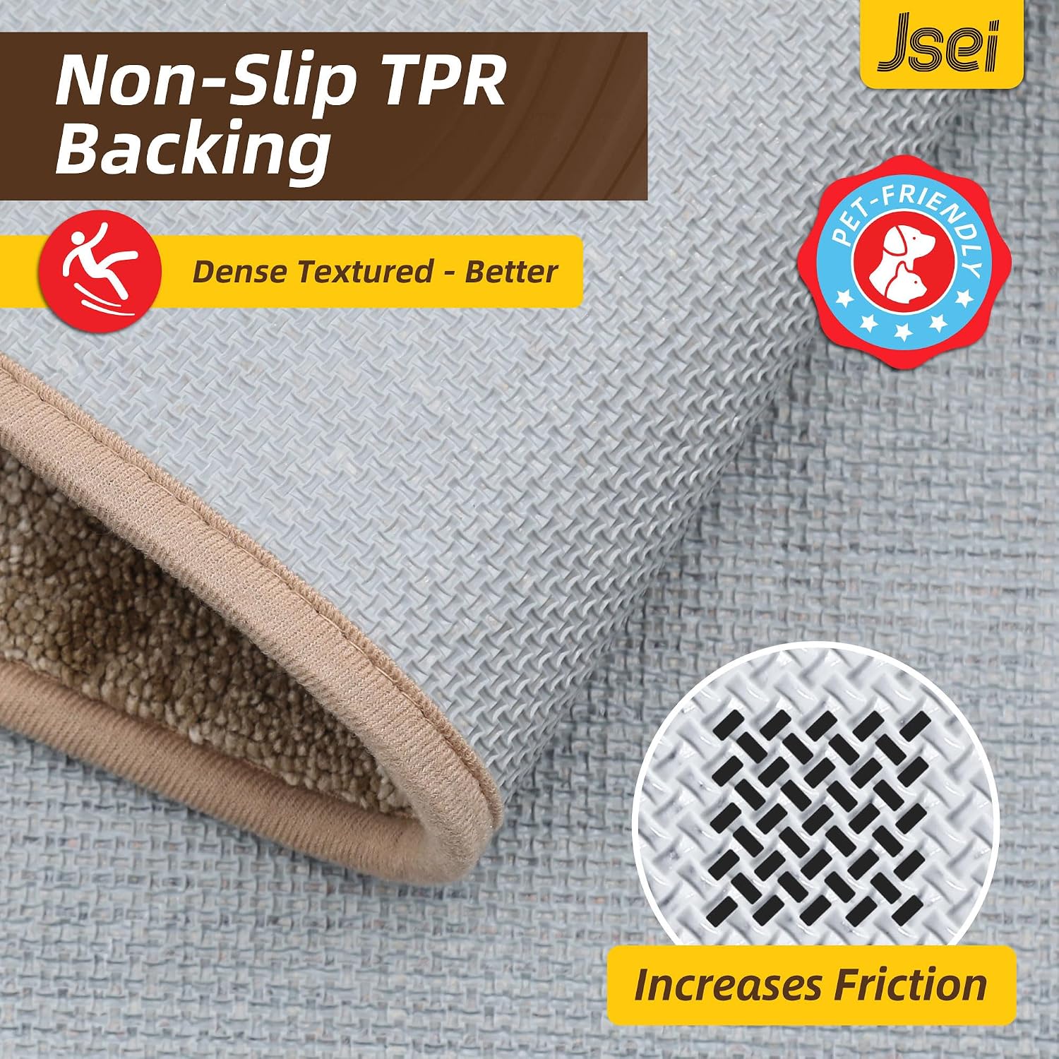 Thumbnail 4 de JSEI Tapis Anti-Salissures 60x90 Beige