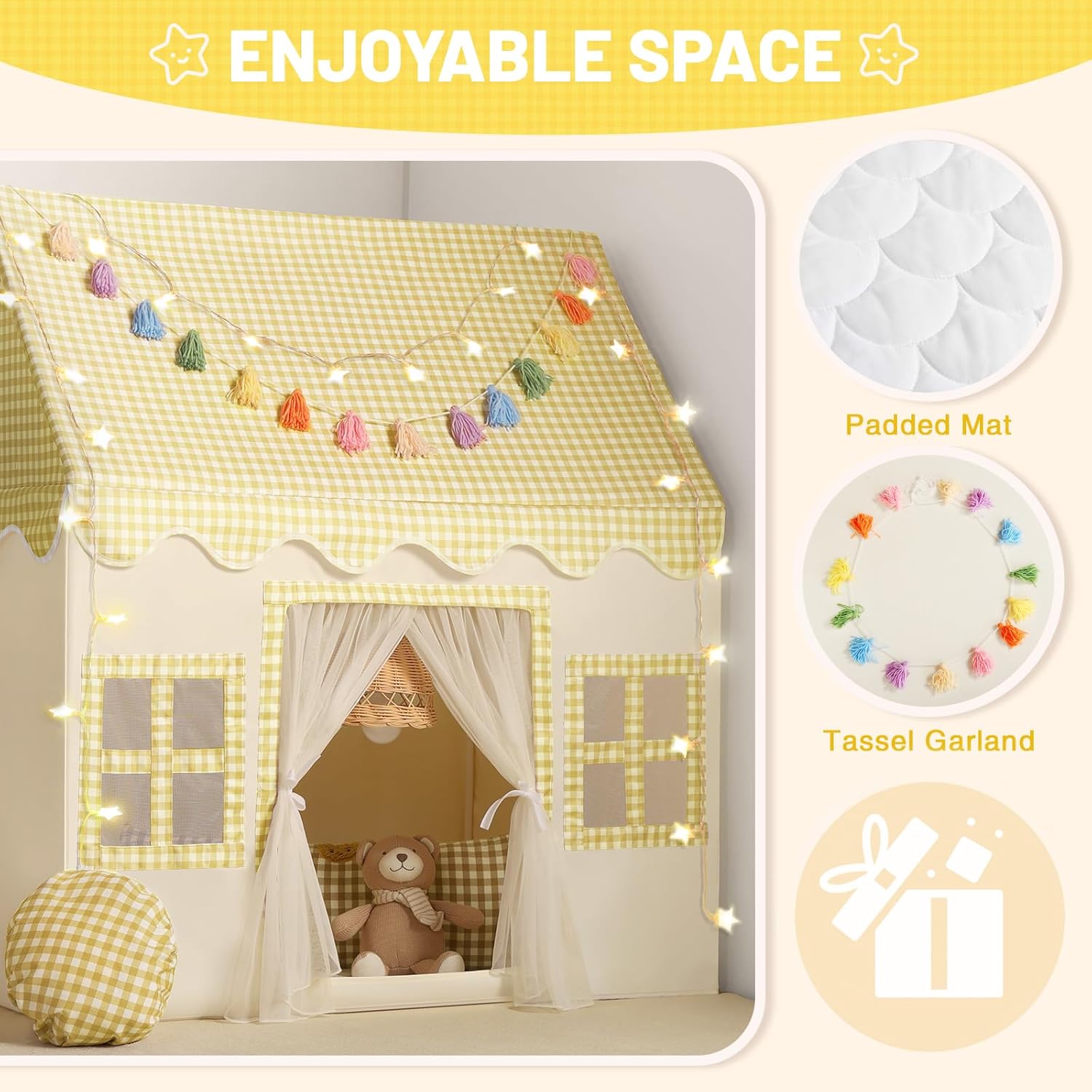 Detalle de Wilwolfer Tienda de campaña Infantil Tipi para jugar