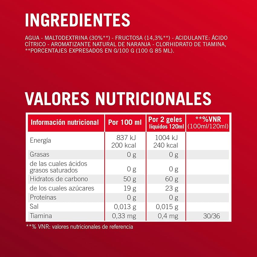 Thumbnail 6 de ENERVIT Gel Líquido Naranja 🏃‍♂️ Energía para Deportes de Resistencia