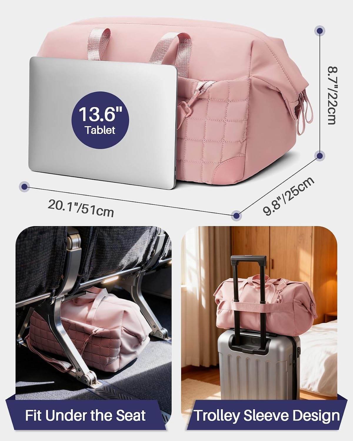 Thumbnail 5 de Arxus Travel Duffle Bag for Women: Crossbody Gym Carry-On Holdall