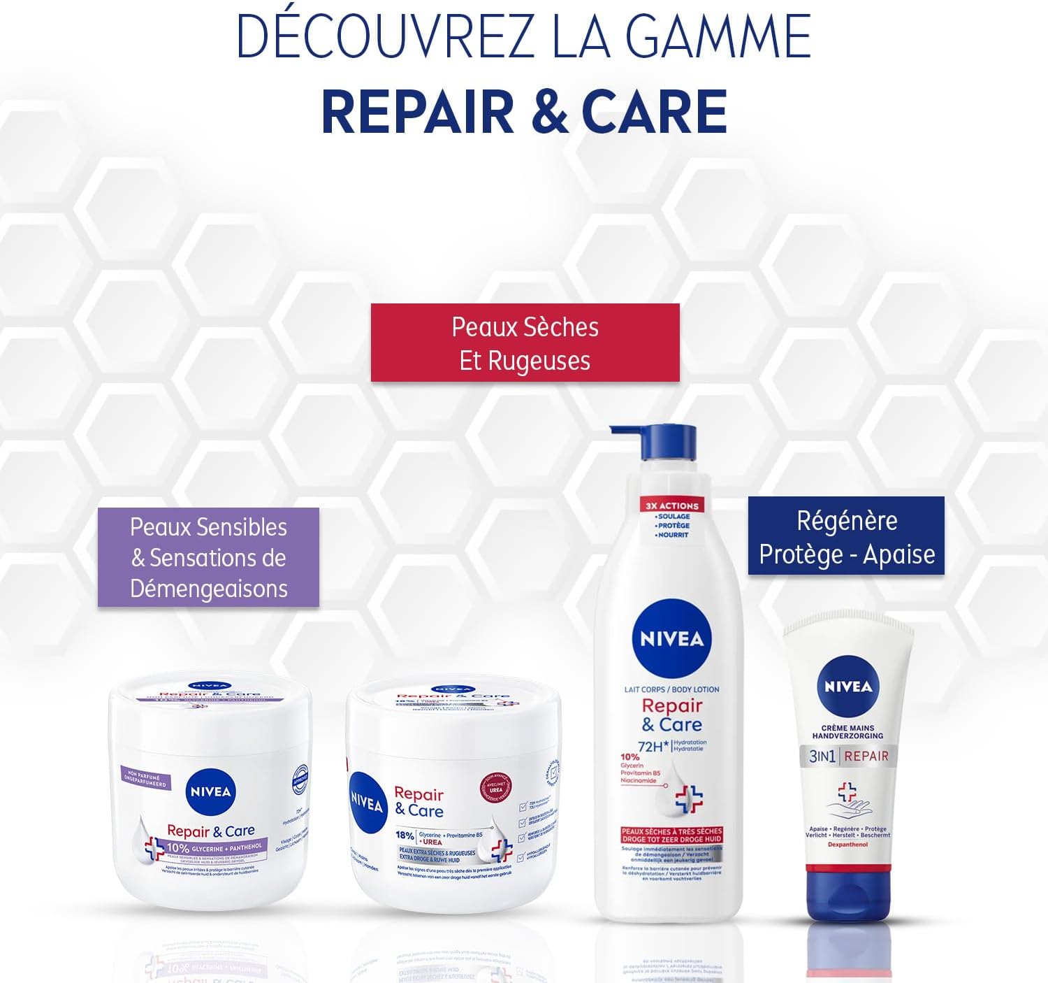 Detalle 2 de NIVEA Repair & Care Crème 400 ml
