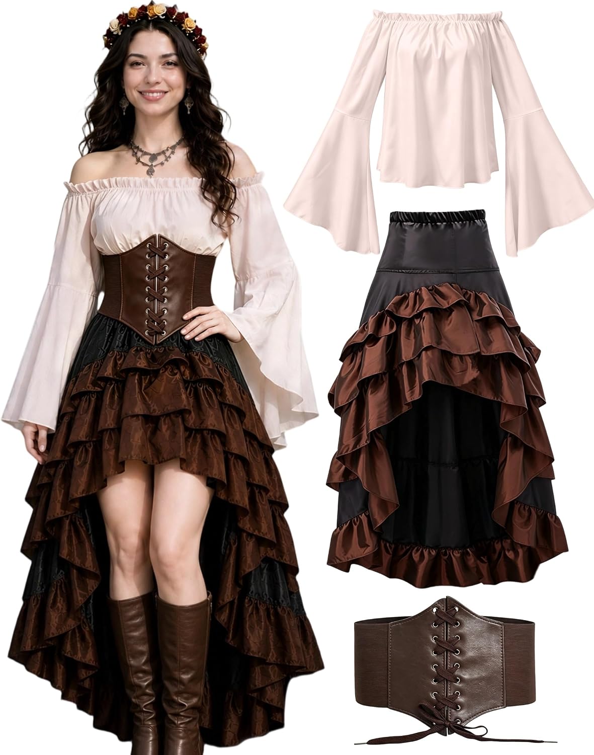 Detalle de Women's Pirate Costume, Polyester