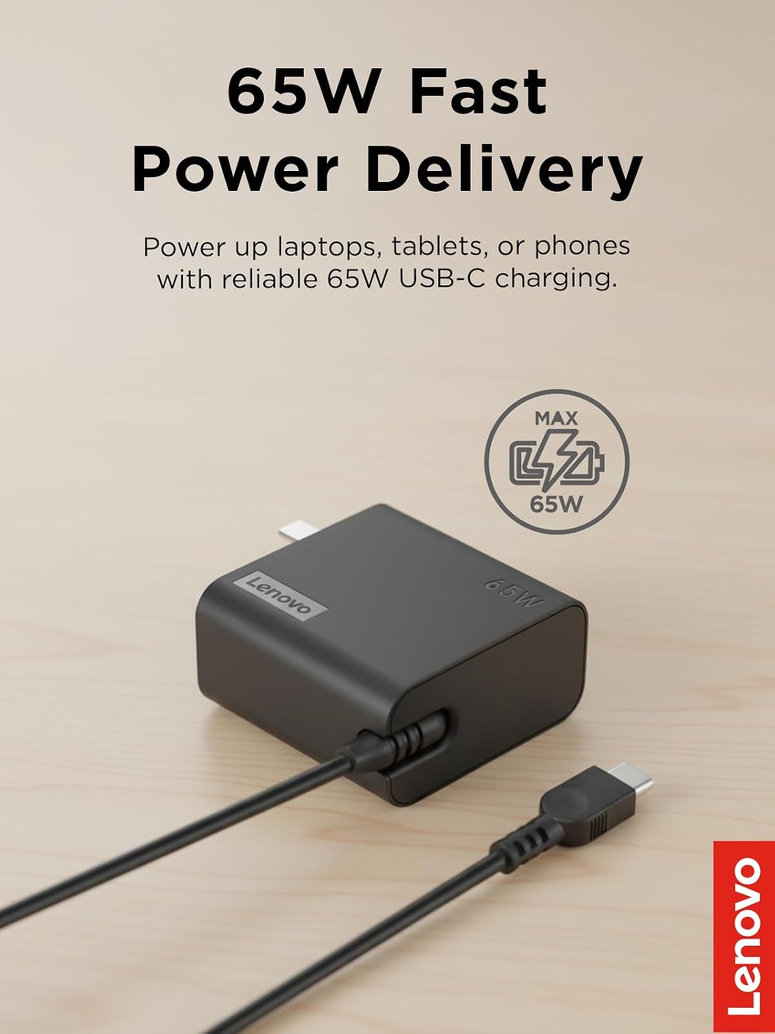 Detalle 2 de Lenovo USB-C wall charger 65W