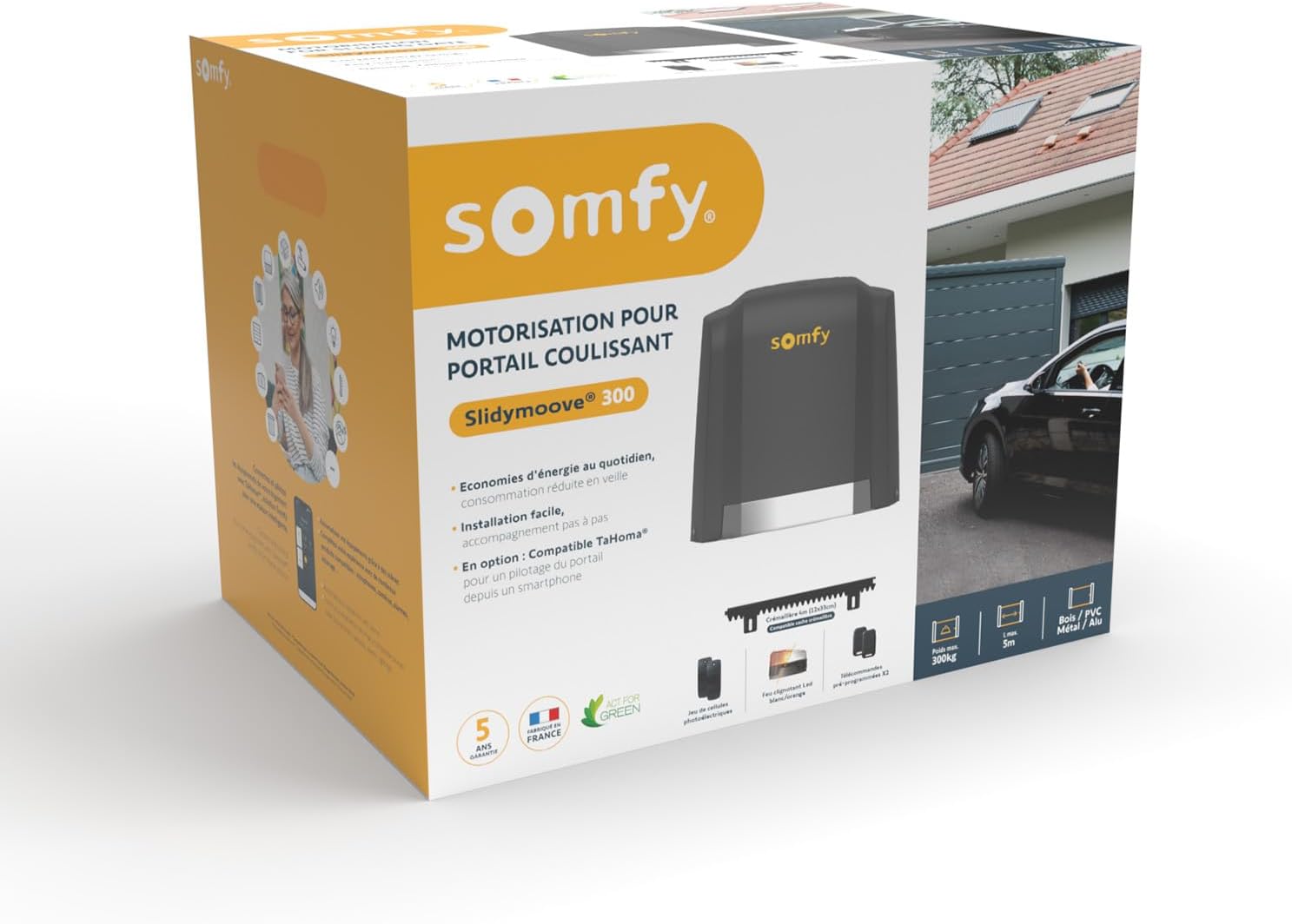 Thumbnail 1 de Somfy 1246286 – Motorisation Slidymoove 600 connecté pour portail coulissant