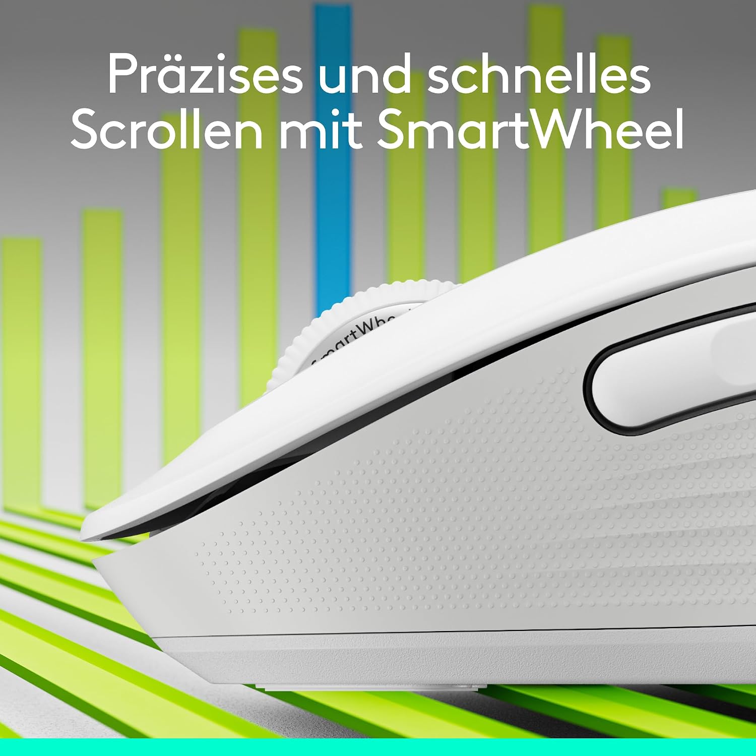 Detalle de Logitech Signature M650 L Kabellose Maus – Leise, großhändegerecht, Multi-Device, Weiß