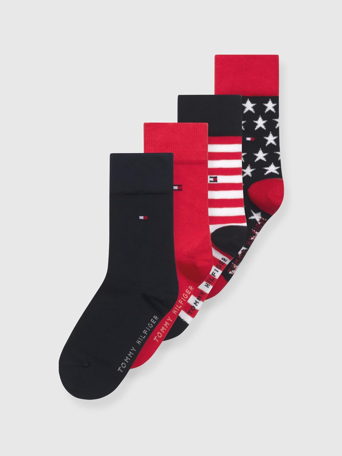 Detalle 2 de Tommy Hilfiger Stars & Stripes Classic Sock Mixte enfant (lot de 4)