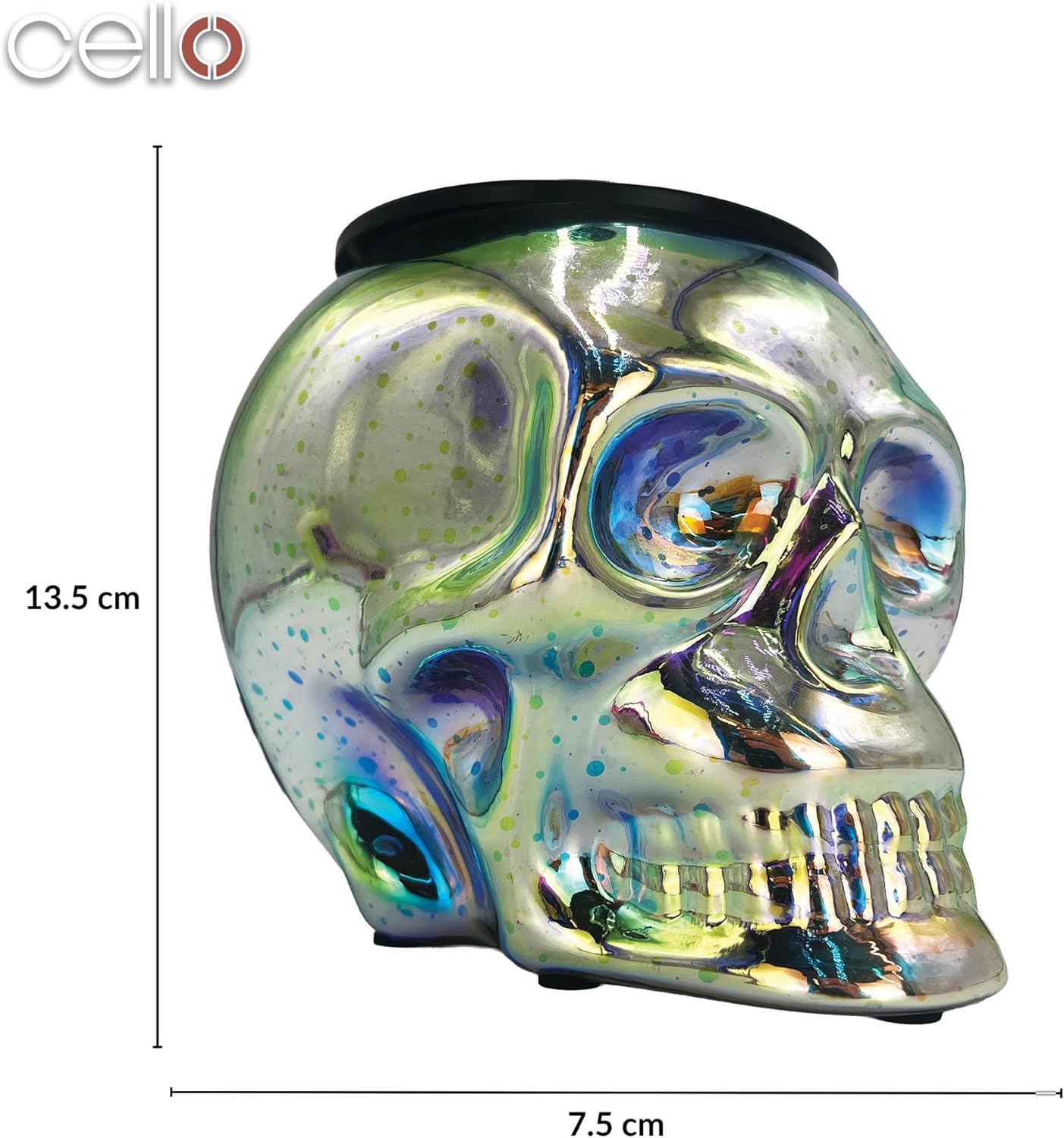 Thumbnail 1 de Cello Skull Electric Wax Melt Burner with Infinity 3D design – plug-in, flame-free ambience