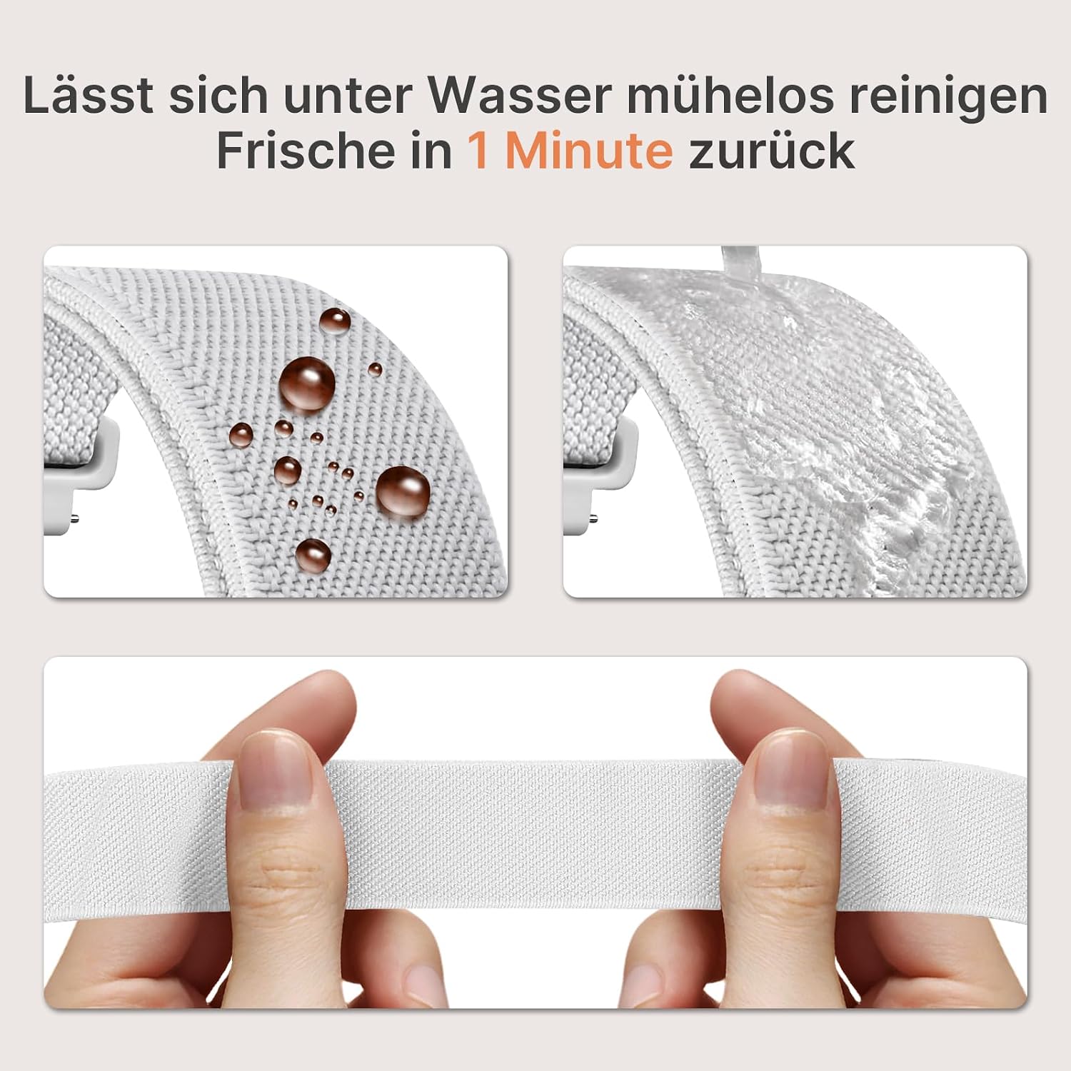 Detalle de Fullmosa Nylonarmband 22 mm kompatibel mit Garmin
