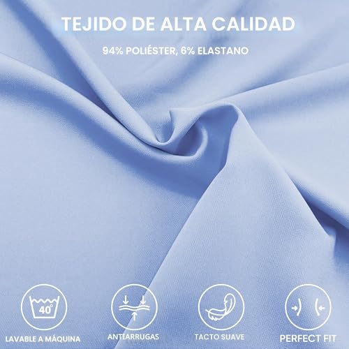 Thumbnail 6 de B-well Bella: juego de ropa de trabajo para mujer, chaqueta con cierre y pantalón con elastano