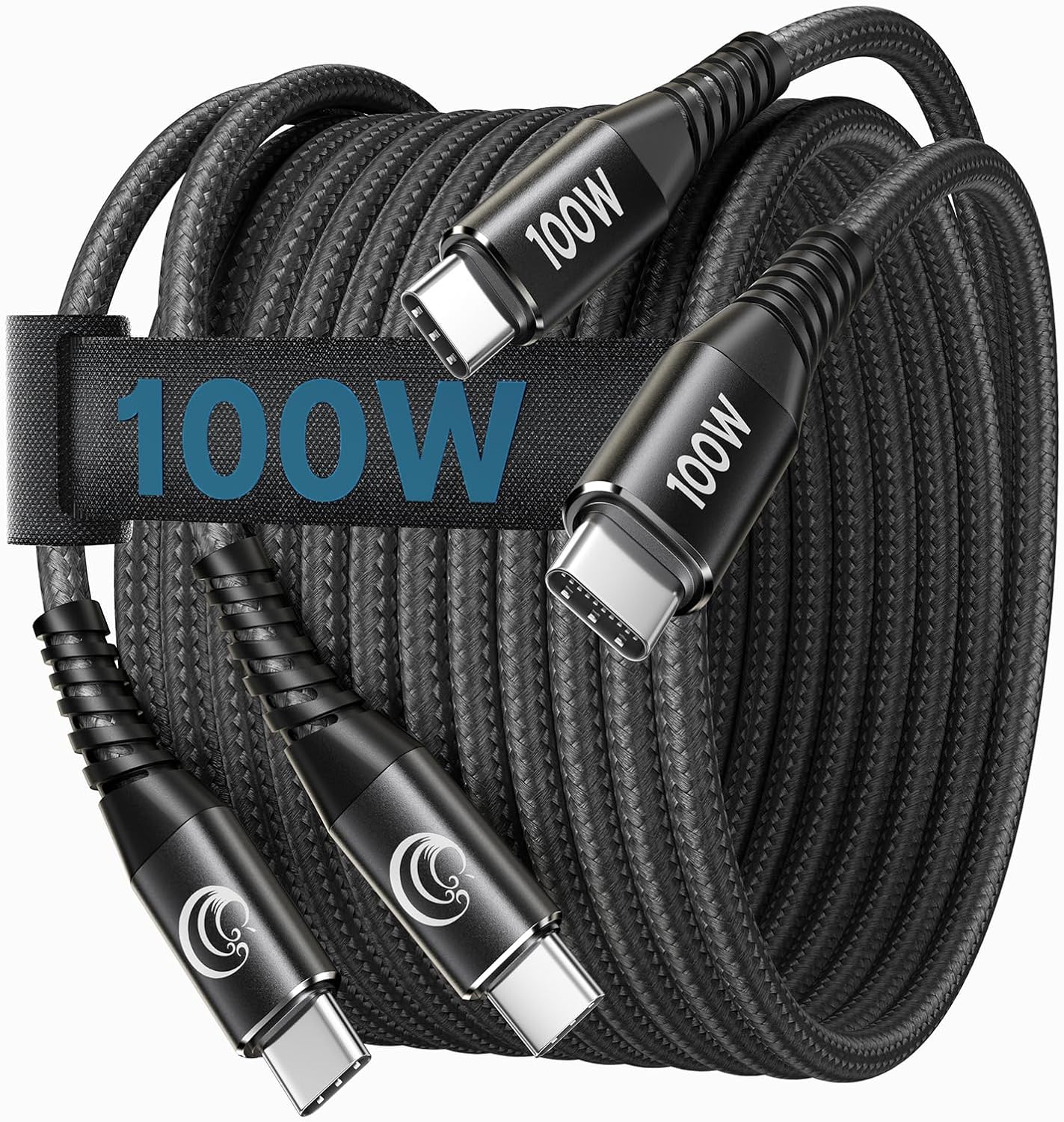 Thumbnail 5 de USB-C auf USB-C Kabel 100W (PD 3.0) – 2x 2 m Schnellladekabel mit Nylon-Ummantelung und E-Mark-Chip