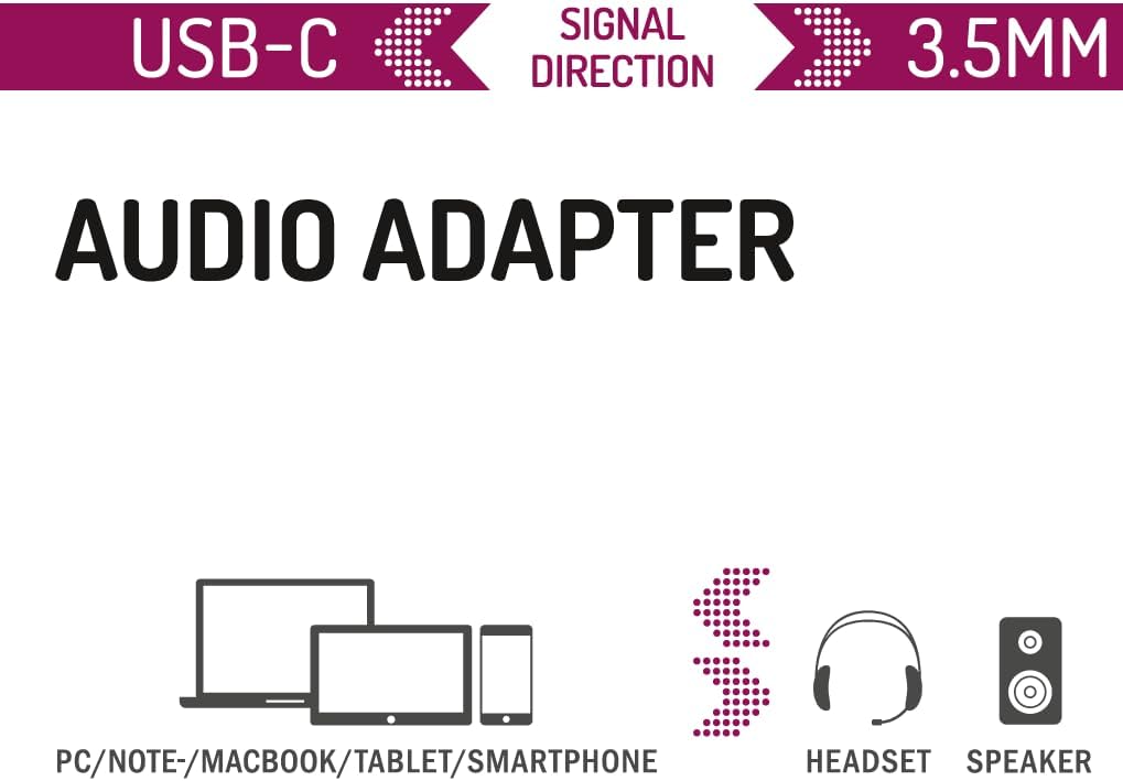 Thumbnail 2 de Hama USB‑C Klinke Adapter (USB‑C auf 3,5‑mm Klinke) mit DAC für Stereo‑Audio