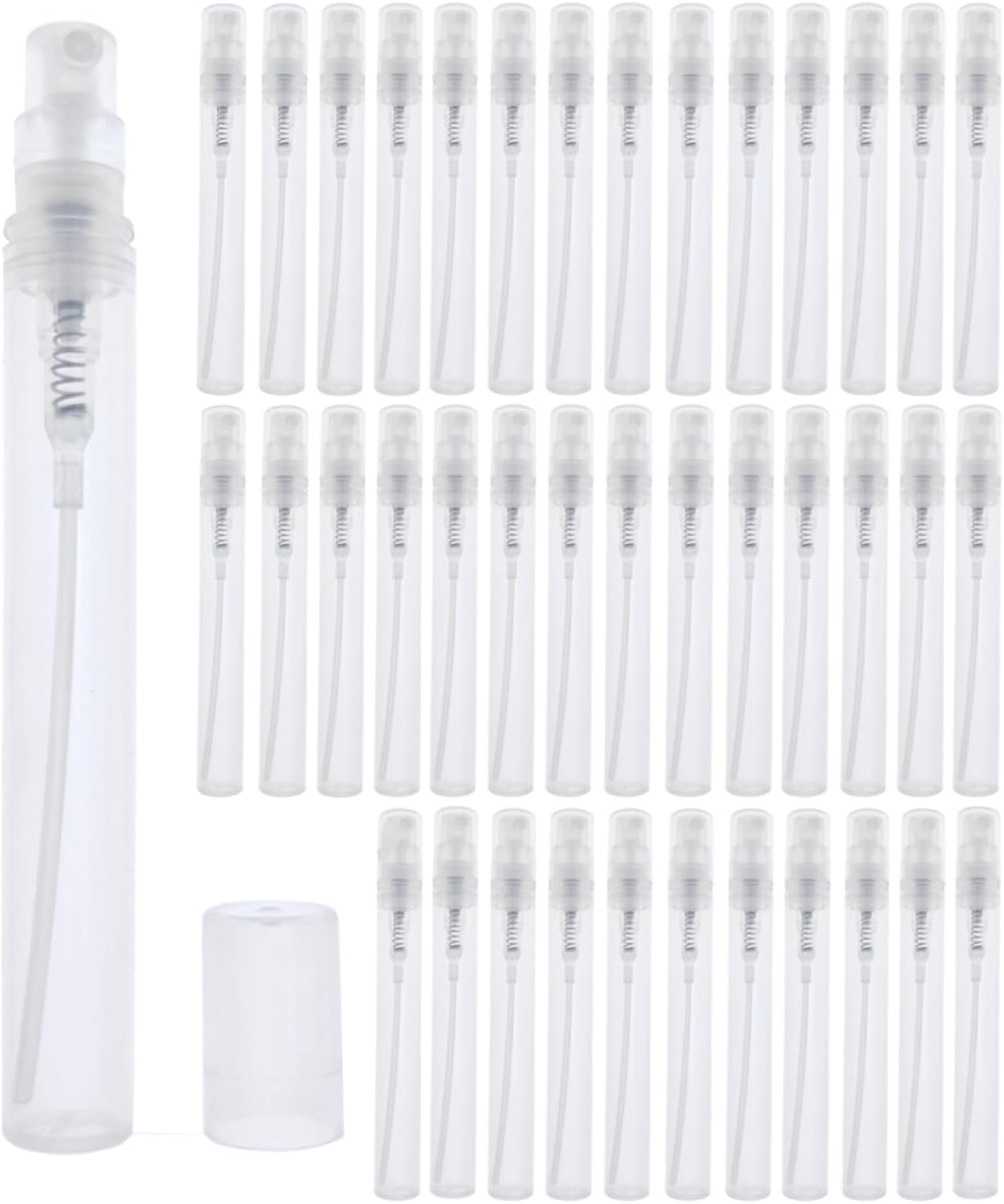 ZHIYE 40 x 5ml Mini Spray Atomiser Bottles for Travel (Clear Fine Mist Refillable)