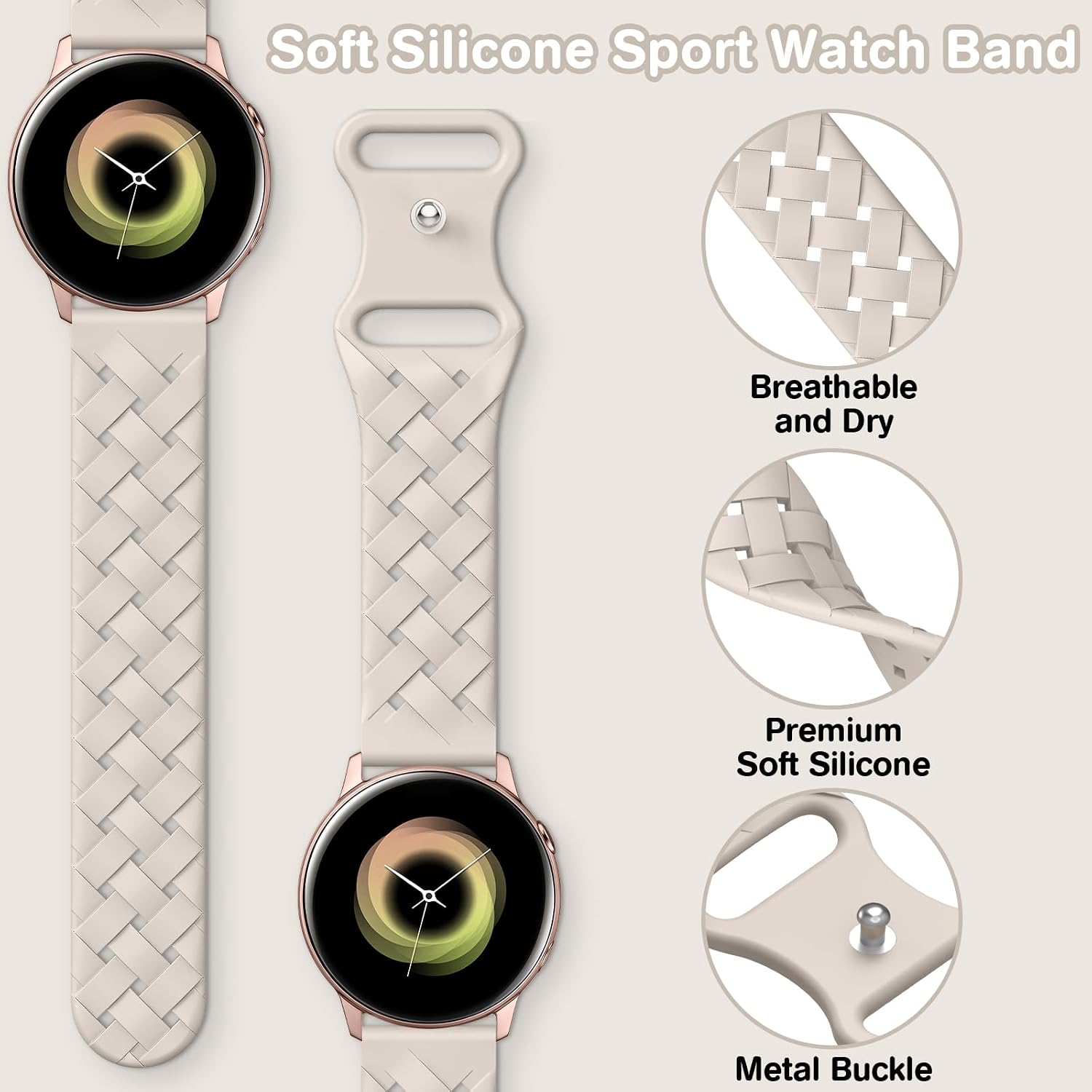 Detalle de Samsung Galaxy Watch silicone strap 20mm