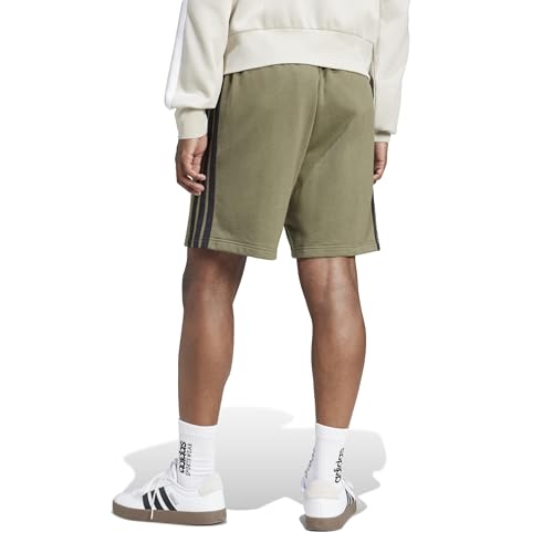 Thumbnail 1 de adidas Uomo Essential Three Stripes French Terry Short en Olive strata/Black (XXL)