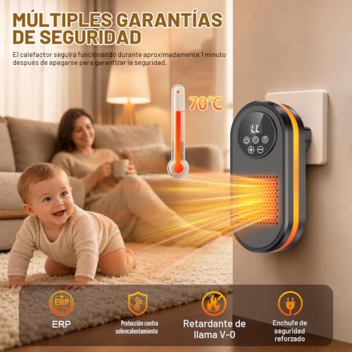 Detalle 2 de Cakoai calefactor eléctrico cerámico PTC