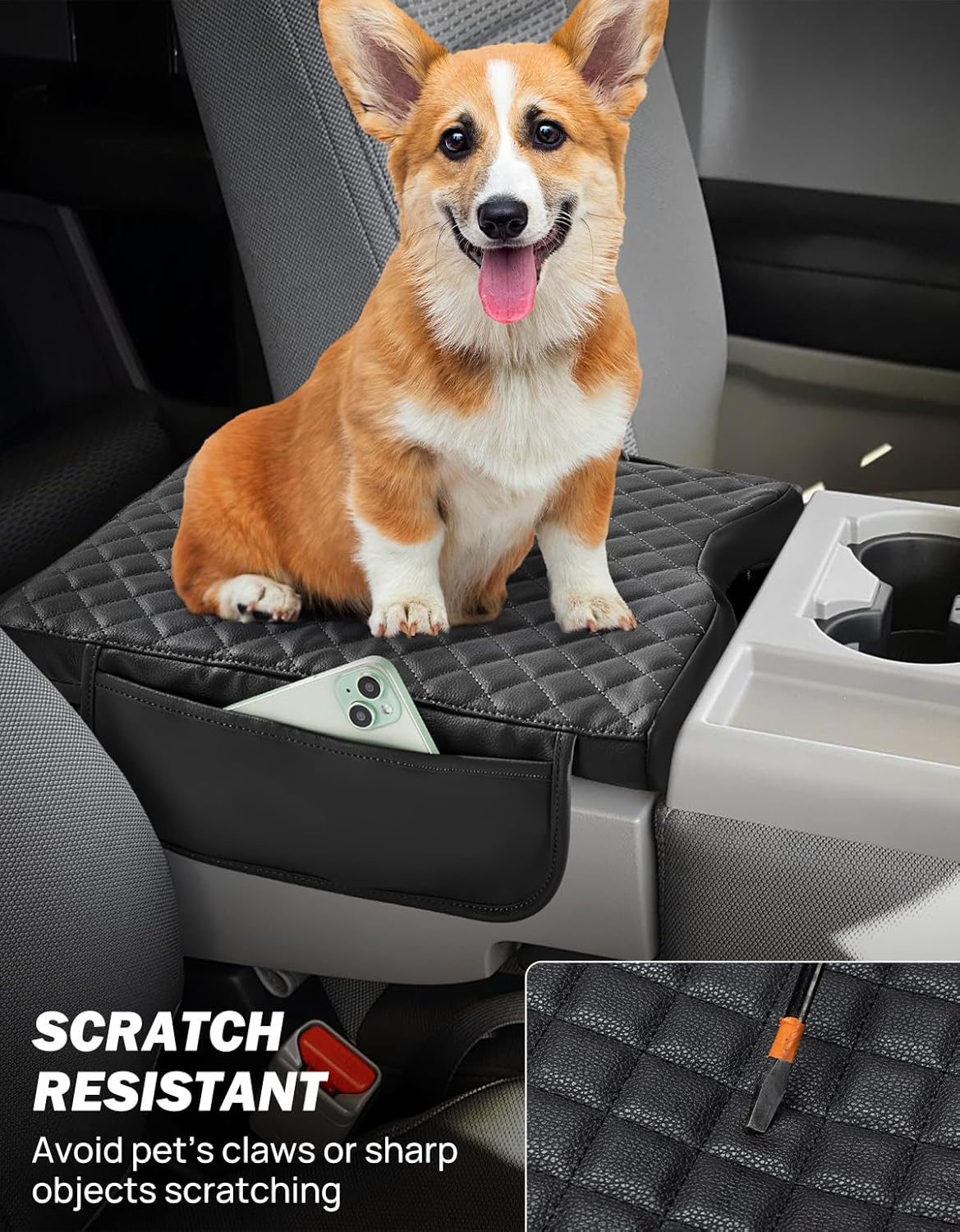 Thumbnail 4 de JOYTUTUS Center Console Cover for 2015-2026 Ford F-150 and 2017-2026 F-250/F-350/F-450 (40/20/40 Jump Seat)