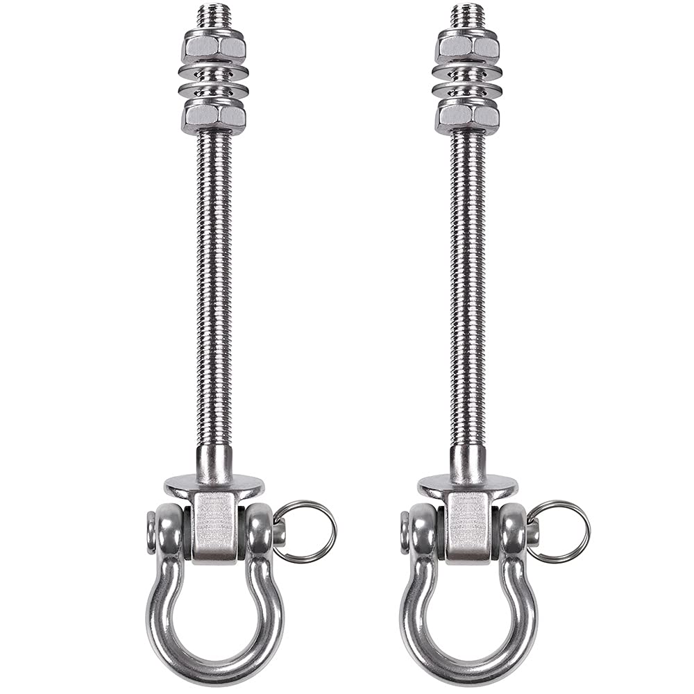 Detalle de BeneLabel 2er Schaukelhaken – 235 mm, rostfreier Edelstahl, belastbar bis 816 kg