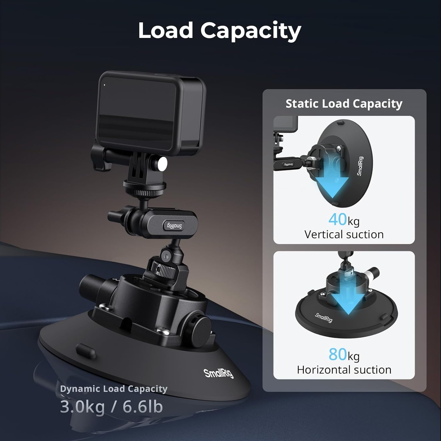 Detalle de SmallRig 6" Suction Cup Mount with Ball Head Magic Arm — a practical pick for in-vehicle and time-lapse use