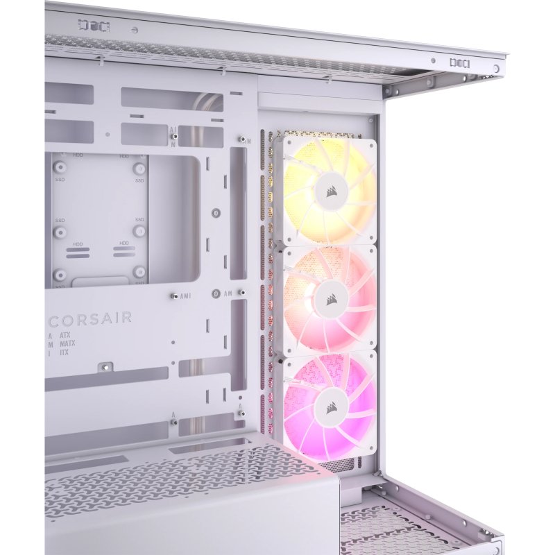Detalle 2 de Corsair 3500X ARGB Cristal Templado USB 3.2 Blanca