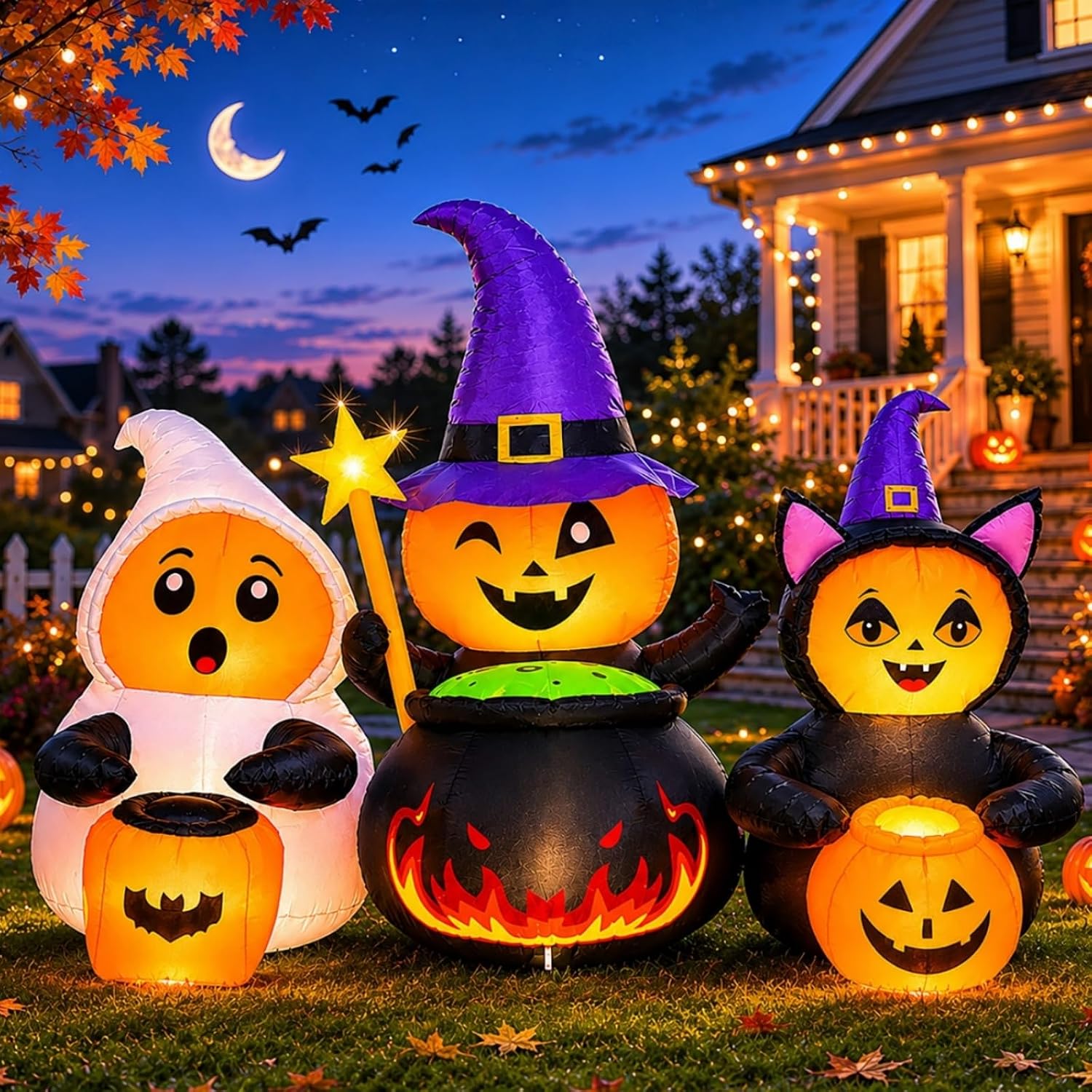 Detalle de YY-HI-PKP-7FT 7-ft Halloween Inflatable with Built-In LEDs