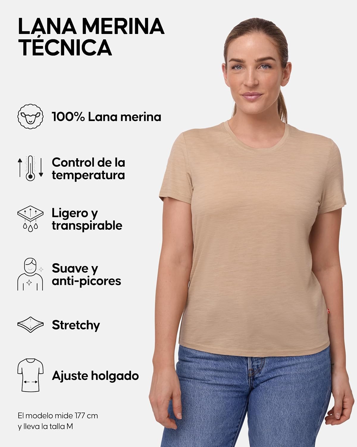 Thumbnail 1 de DANISH ENDURANCE Camiseta mujer 100% lana merino 140 g/m²