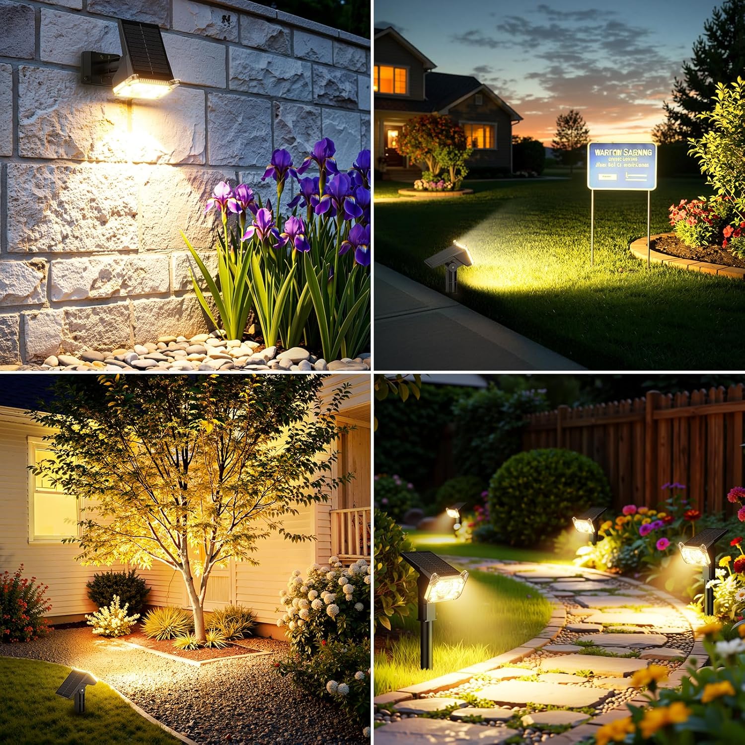 Thumbnail 3 de TuyLuxe 4 Pack Solar Spot Lights Outdoor Garden