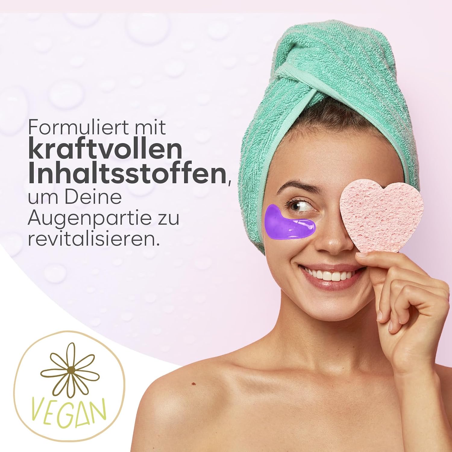 Detalle de BLOOMORA Retinol & Collagen Augenpads (30 Paare) – Eye Pads mit Niacinamid & Hyaluron