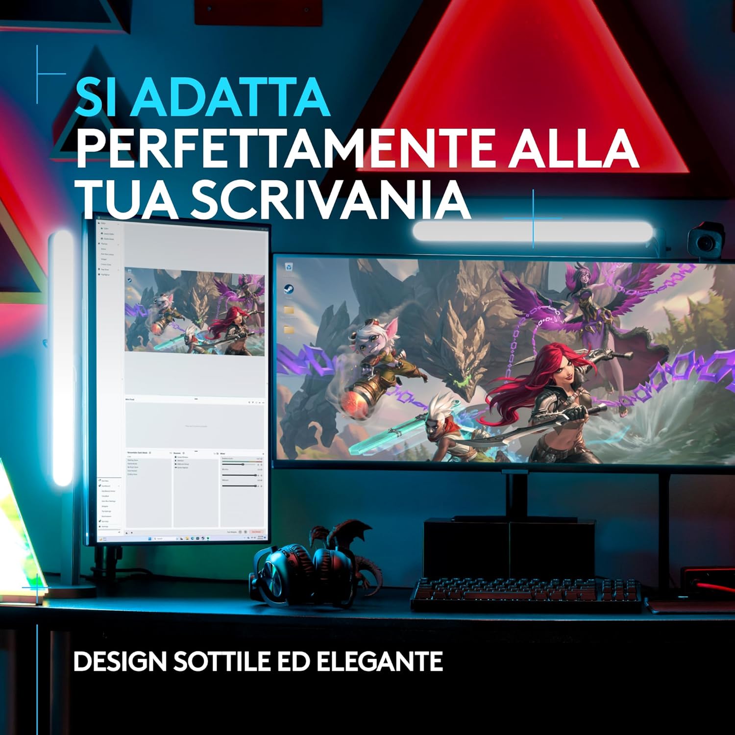 Detalle de Logitech G Litra Beam luce da scrivania 2700–6500 K
