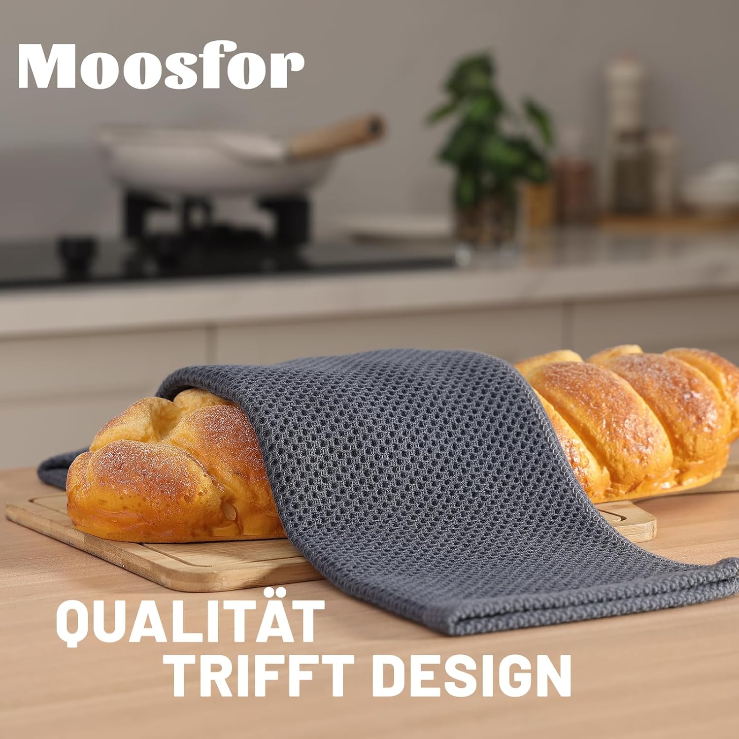Thumbnail 1 de Moosfor Geschirrtücher 100% Baumwolle 6er Set 30x30 cm