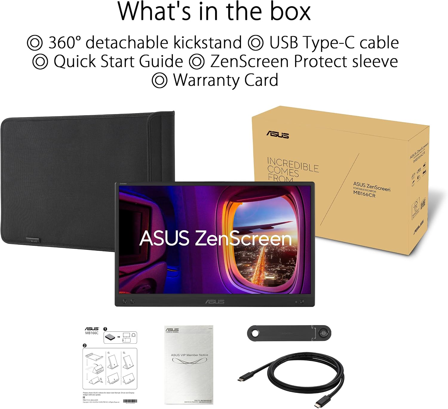 Thumbnail 6 de ASUS ZenScreen MB166CR USB monitor 15.6 inch