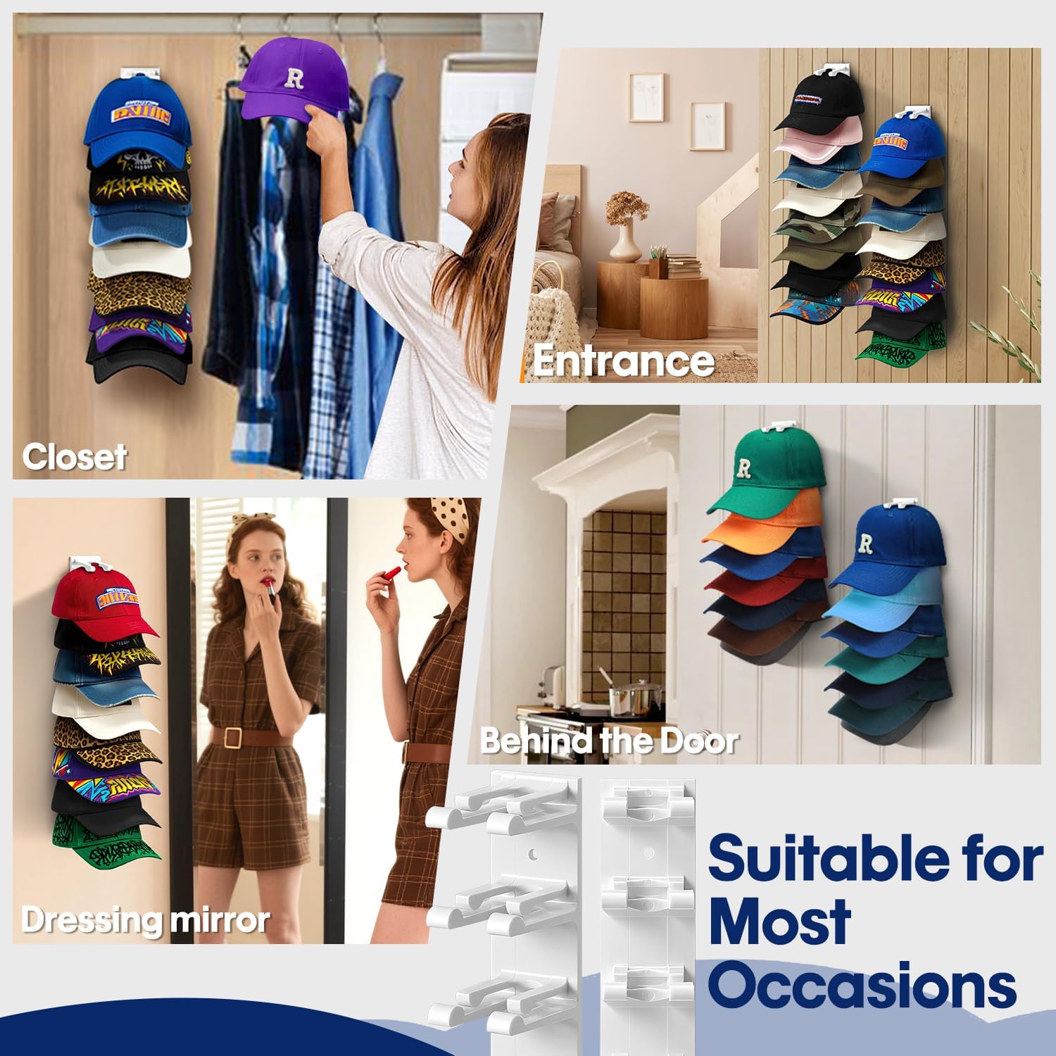 Thumbnail 6 de Hat Organizer for Baseball Caps, 2-Pack