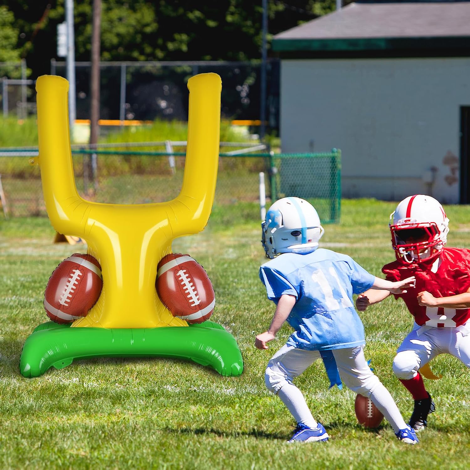 Thumbnail 4 de Football Party Supplies Kit โ Goal Post Balloon Set ๐