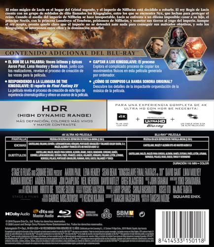 Thumbnail 1 de Final Fantasy XV: La pelicula (4K UHD + BD) [Blu-ray] — Sony Pictures Home Entertaiment