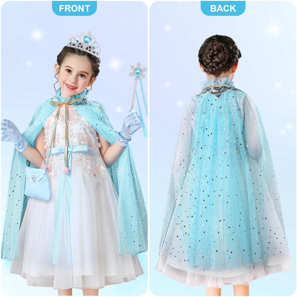 Detalle 1 de Ensemble cape de princesse 11 pièces AOOWU
