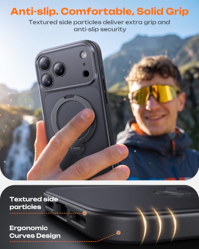 Thumbnail 7 de TOCOL 360° Magnetic Stand Case for iPhone 18 Pro Max (Black)