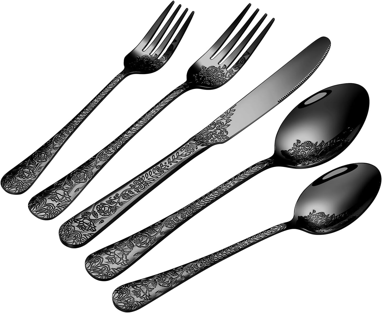 Detalle de Stainless Steel Flatware Set, 20-Piece