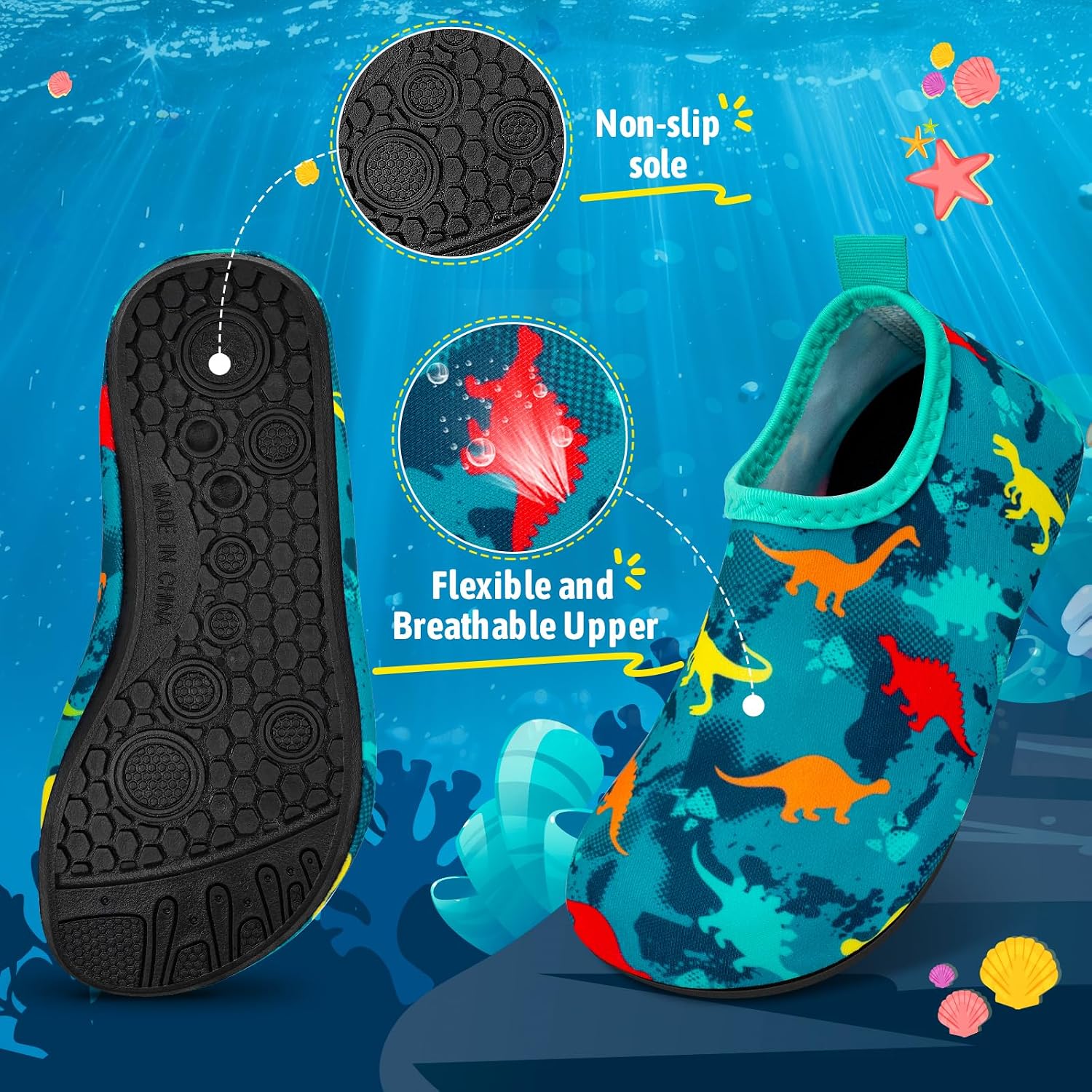 Thumbnail 3 de Kids Water Shoes for Toddlers – Non-Slip Quick-Dry Beach Shoes for Boys & Girls
