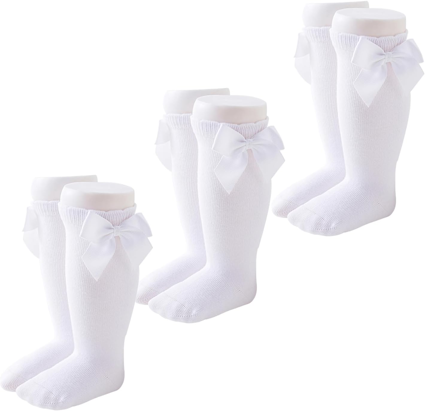 Thumbnail 6 de Marchare Baby Girls Knee High Socks with Bow – 6 Colours, 4 Sizes