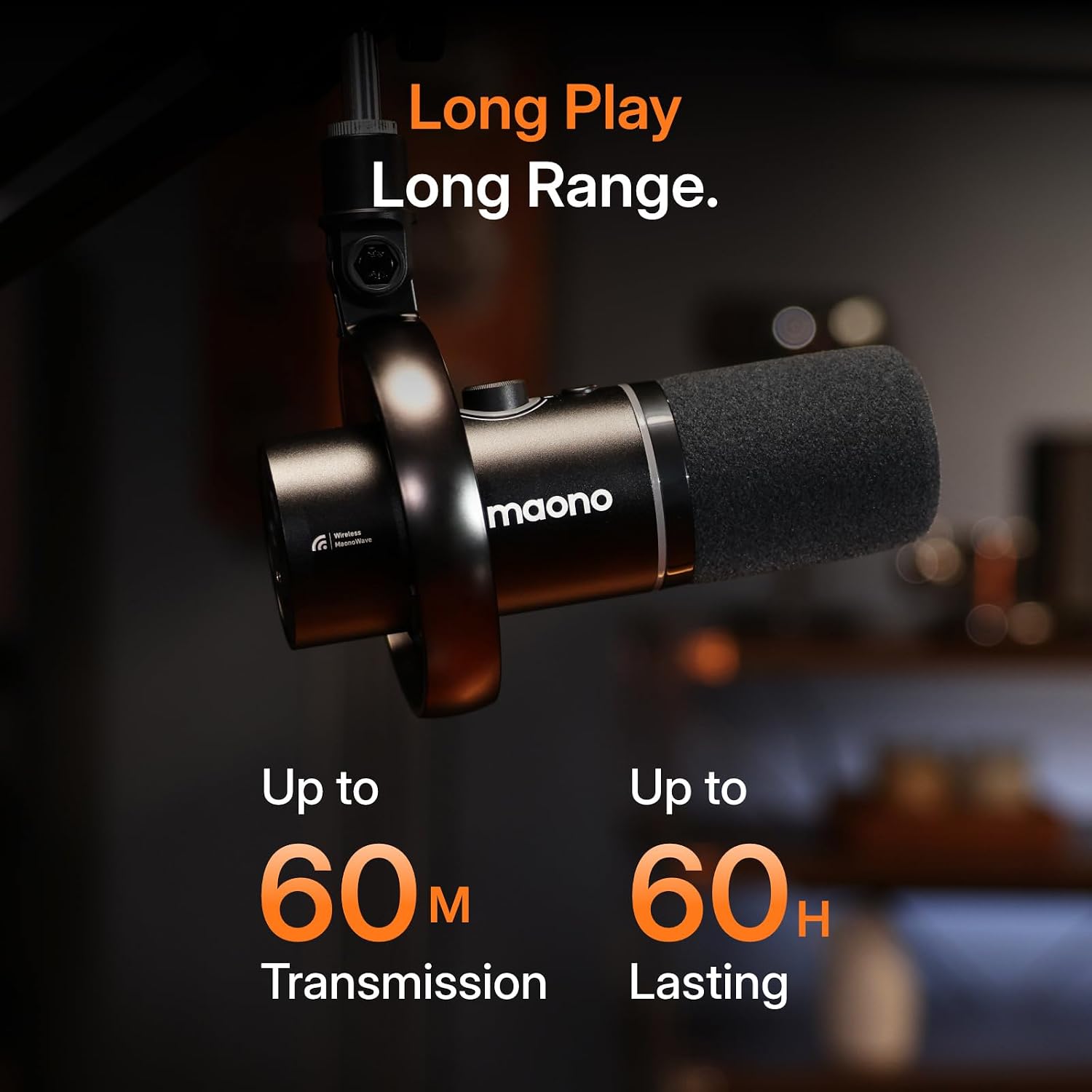 Detalle de MAONO PD200W wireless podcast microphone