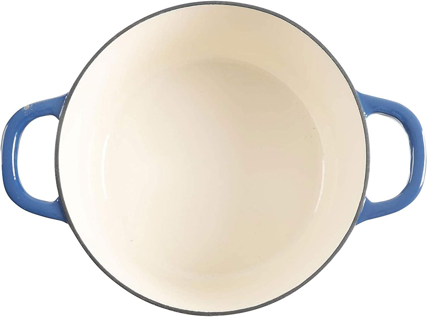 Detalle 2 de Crock-Pot Artisan 7-Quart Round Enameled Cast Iron Dutch Oven – Sapphire Blue