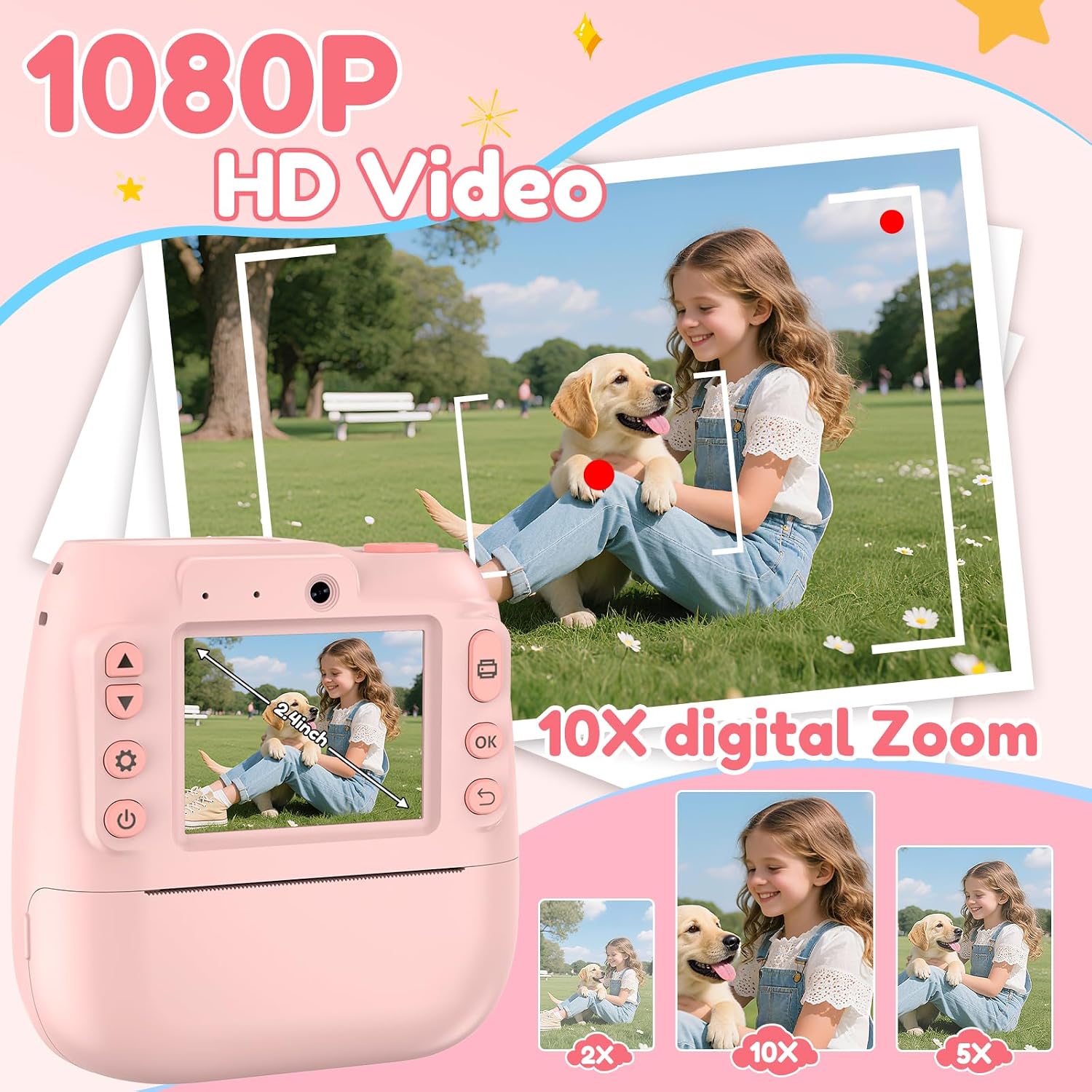 Detalle de Kids Camera Instant Print 48MP with 32GB card
